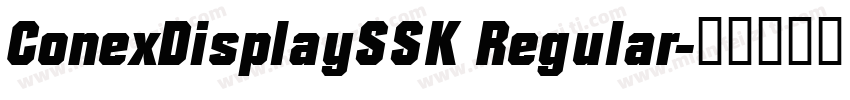 ConexDisplaySSK Regular字体转换